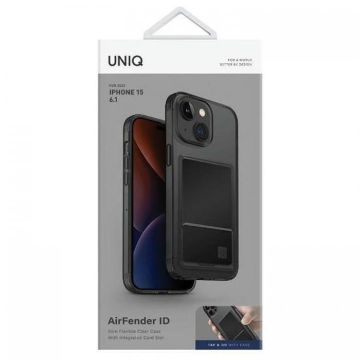 UNIQ - UNIQ iPhone 15 Mobilskal Korthllare Air Fender ID - Gr