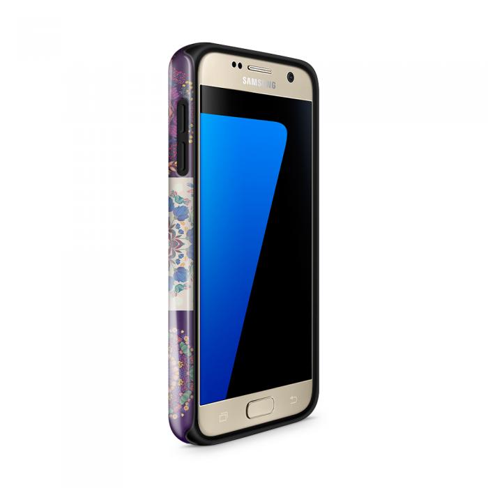 UTGATT5 - Tough mobilskal till Samsung Galaxy S7 - Blommigt lapptcke
