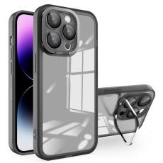 A-One Brand - iPhone 15 Plus Mobilskal Electroplating Kickstand - Svart