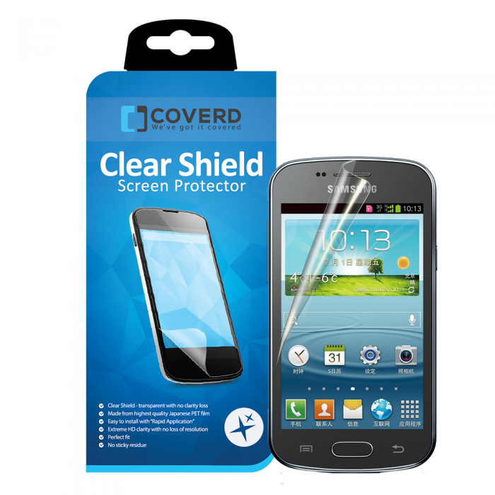 CoveredGear Clear Shield skrmskydd till Samsung Galaxy Trend