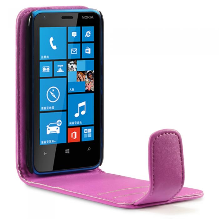 UTGATT4 - Flipfodral till Nokia Lumia 620 (Magenta)