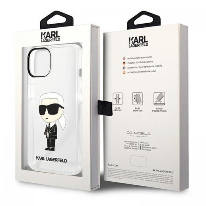 UTGATT1 - Karl Lagerfeld iPhone 14 Skal IML NFT Ikonik - Transparent