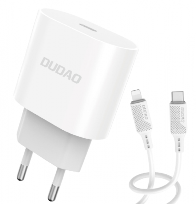 Dudao - iPhone 14 Pro Max Laddare - 1M Kabel & Vggladdare 20W - Dudao