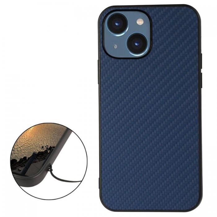 A-One Brand - iPhone 14 Skal Carbon Fiber - Bl