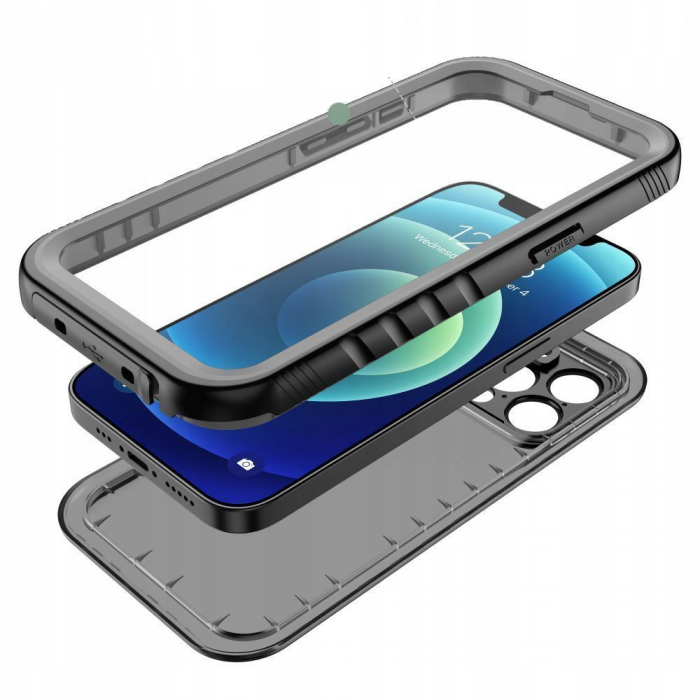 Tech-Protect - Tech-Protect iPhone 15 Pro Max Mobilskal Magsafe Shellbox IP68 - Svart