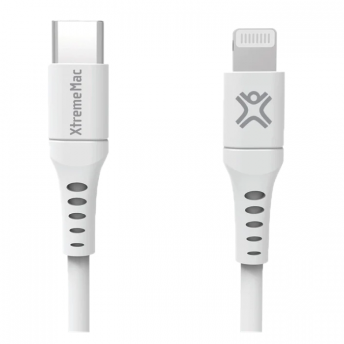 UTGATT1 - XtremeMAC Flexi USB-C Till Lightning Kabel 1.5 m - Vit