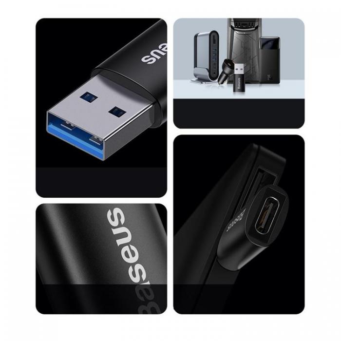 BASEUS - Baseus USB 3.1 OTG Till Typ-C Adapter - Bl