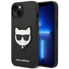 KARL LAGERFELD - Karl Lagerfeld iPhone 14 Plus Skal Saffiano Choupette Head Patch - Svart