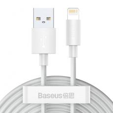 BASEUS - Baseus 2x Kabel Lightning Till USB-A 1.5m - Vit