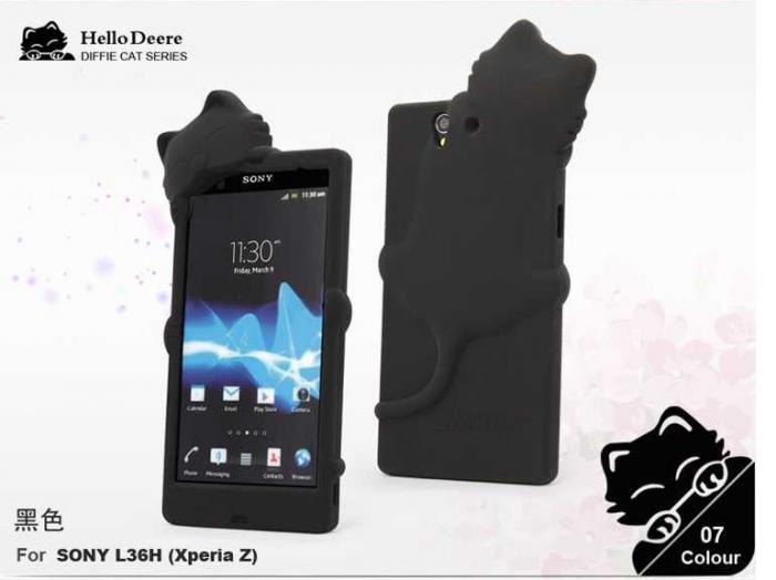 UTGATT4 - Hello Deere Silikonskal till Sony Xperia Z (Svart)