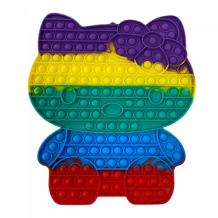 MEGA CAT - Pop it Fidget Toy, leksak, Stress Relief Toy - Rainbow