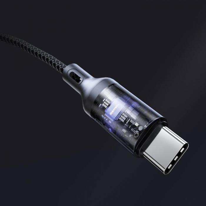 UTGATT5 - Remax Sury Series Adapter USB-C Miniuttag 3.5 Mm 0.13 M - Grafit