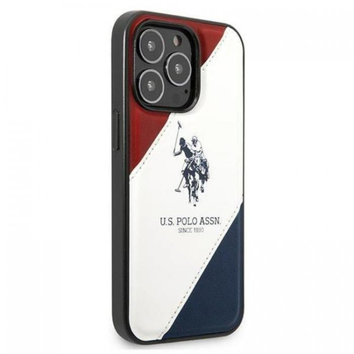 US Polo - US Polo iPhone 14 Pro Max Skal Tricolor Embossed - Vit