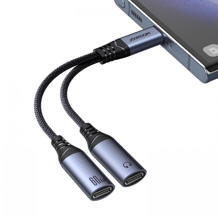 Joyroom - Joyroom USB-C Till 2x USB-C DAC Adapter - Svart