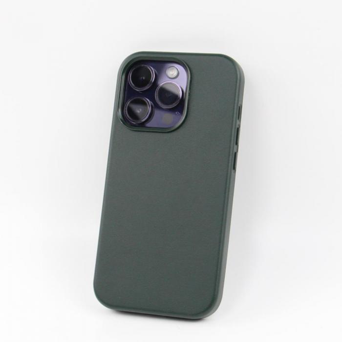 TelForceOne - iPhone 13 Lderfodral MagSafe Mrkgrn - Skyddande kta Lder