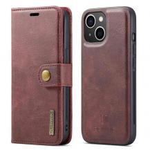 DG.MING - DG.MING iPhone 14 Plånboksfodral Split Detachable Flip - Röd