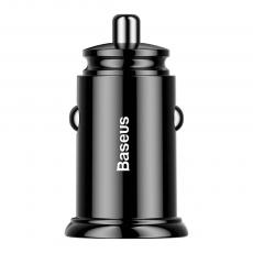 BASEUS - Baseus Universal Smart Billaddare 2x USB 3.0 SCP AFC 30W Svart