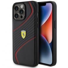 Ferrari - Ferrari iPhone 15 Pro Mobilskal Twist Metal Logo - Svart