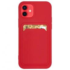 Ruhtel - Silicone Korthållare Skal iPhone XS Max - Röd