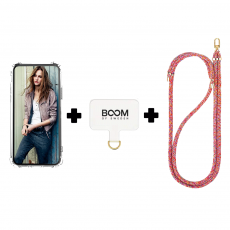 Boom of Sweden - Boom Galaxy A02s Skal med Halsband - RedMix