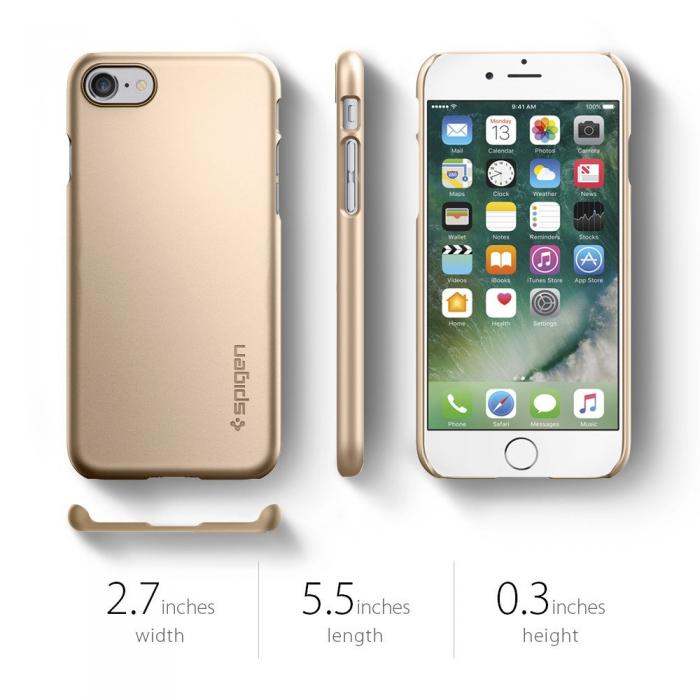 UTGATT5 - SPIGEN Thin Fit Skal till Apple iPhone 7/8/SE 2020 - Gold