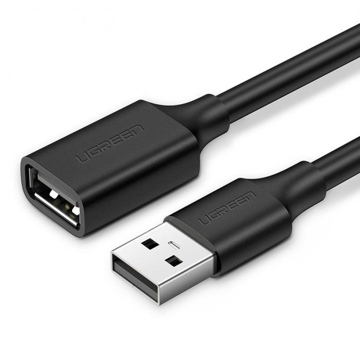 Ugreen - UGreen USB female - USB male Kabel extensionssladd 1m Svart