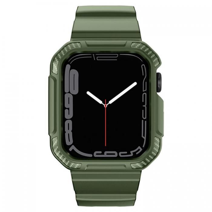 Kingxbar - Kingxbar Apple Watch 4/5/6/7/8/SE (45/44/42mm) Band CYF537 2in1 Armored - Grn