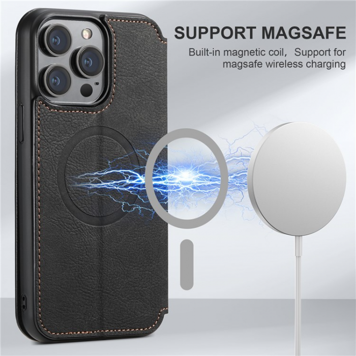 SUTENI - SUTENI iPhone 12 Pro Max Plnboksfodral Magsafe - Svart