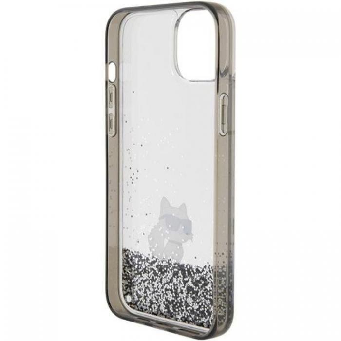 KARL LAGERFELD - KARL LAGERFELD iPhone 15 Plus Mobilskal Liquid Glitter Choupette
