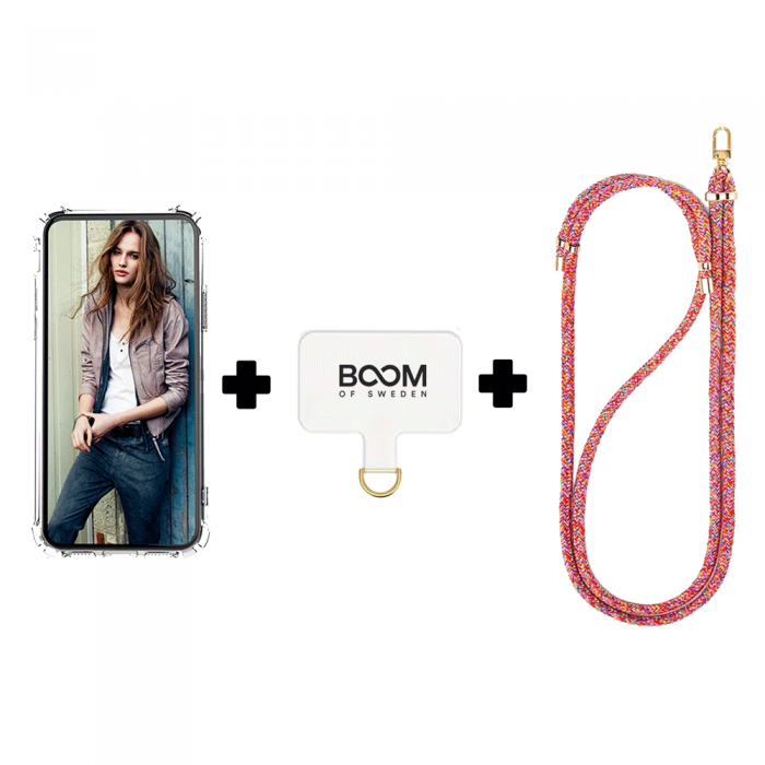 Boom of Sweden - Boom Galaxy XCover 4 Skal med Halsband - RedMix