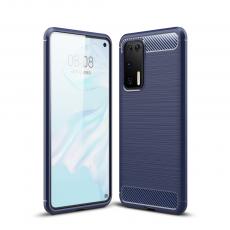 A-One Brand - Carbon Fiber mobilskal till Huawei P40 - Blå