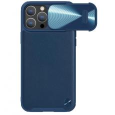 Nillkin - Nillkin iPhone 14 Pro Skal CamShield Läder S - Blå