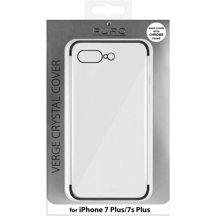 UTGATT4 - Puro Verge Crystal Cover iPhone 8 Plus/7 Plus - Svart