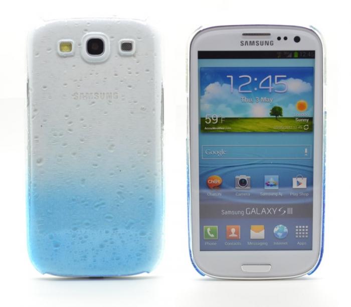 A-One Brand - Raindrop Baksideskal tillSamsung Galaxy S3 i9300 (Bl)