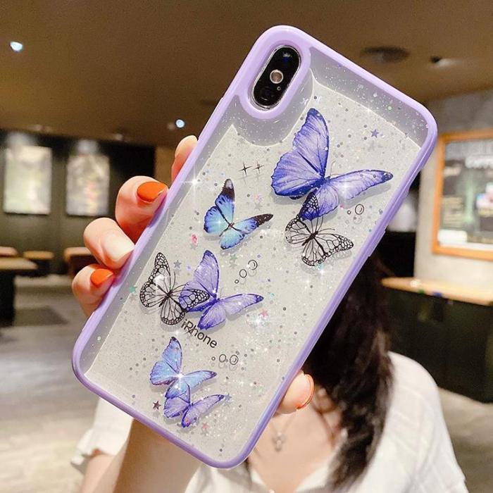 A-One Brand - Bling Star Butterfly Skal till iPhone X / XS - Lila