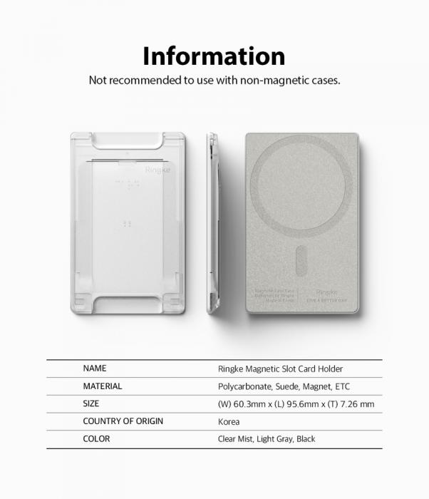 UTGATT5 - Ringke Magsafe Magnetic Korthllare iPhone 12 /13 (Pro/Max/Mini) - Clear