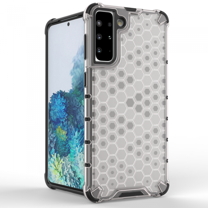 OEM - Honeycomb Armor Bumper Skal Galaxy S21 Plus 5g - Transparent