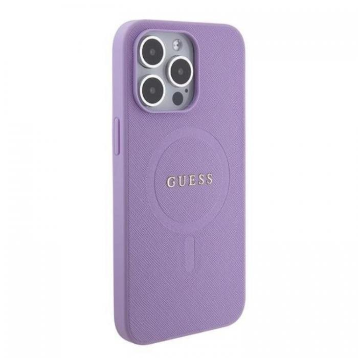 Guess - Guess iPhone 15 Pro Max Mobilskal Magsafe Saffiano - Lila