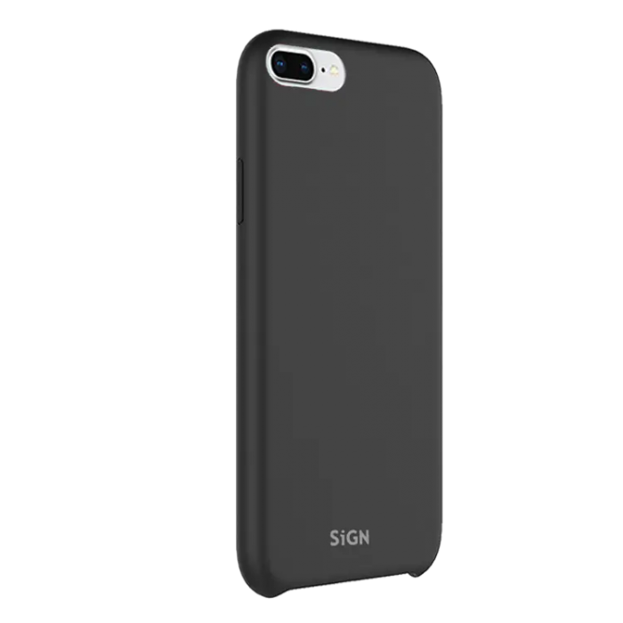 SiGN - SiGN iPhone 7/8 Plus Skal Liquid Silicone - Svart