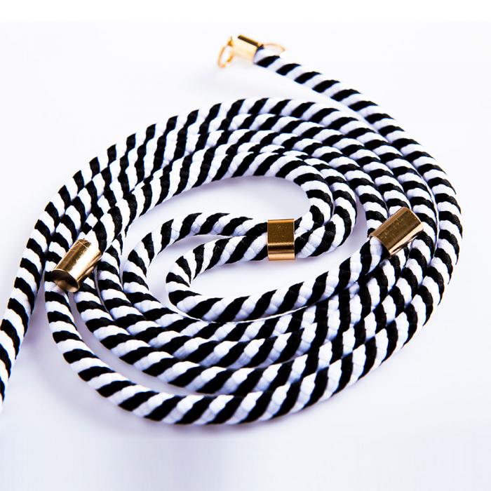 Boom Halsbandsrem Rope - White Stripes