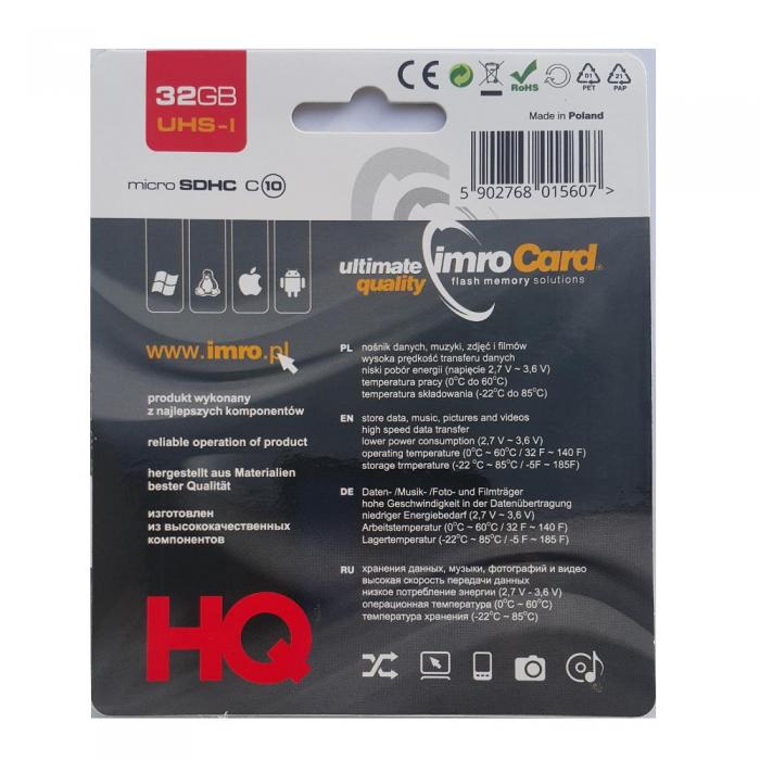 Imro - Imro MicroSD 32GB Class 10 UHS-I