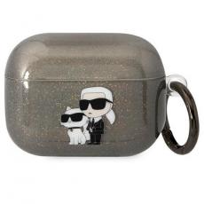 KARL LAGERFELD - KARL LAGERFELD AirPods Pro Skal Gliter Karl&Choupette - Svart