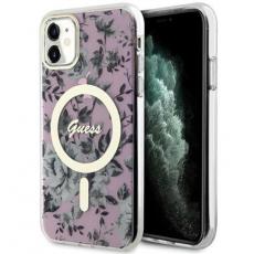 Guess - Guess iPhone 11/XR Mobilskal Magsafe Flower - Rosa