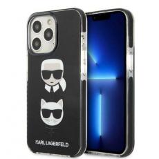 KARL LAGERFELD - Karl Lagerfeld iPhone 13 Pro Skal Karl & Choupette Head - Svart