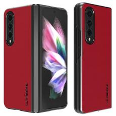 LC.imeeke - LC.IMEEKE Galaxy Z Fold 4 Skal TPU-ram Läder - Röd