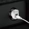 Dudao - Dudao 2x USB 2.4A Laddare + 3in1 lightning/Type C/micro USB Vit