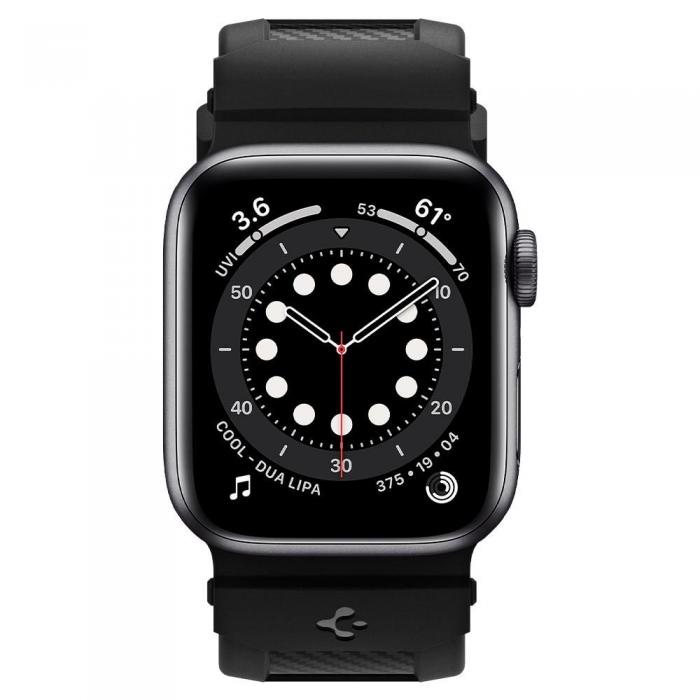 UTGATT1 - Spigen Rugged Band Apple Watch 4/5/6/7/8/Se (38/40/41mm) - Matte Svart