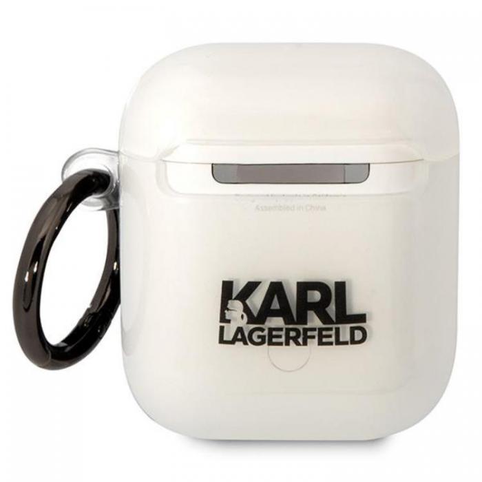 KARL LAGERFELD - KARL LAGERFELD AirPods 1/2 Skal Karl`s Head - Clear