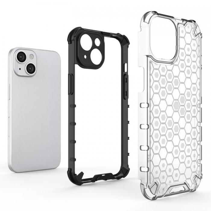 A-One Brand - iPhone 14 Skal Honeycomb Armored Hybrid - Transparent