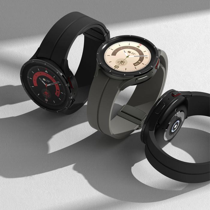 UTGATT1 - Ringke Galaxy Watch 5 Pro (45mm) Skal Bezel Styling Overlay Outer Rim - Svart